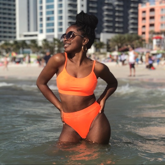 Other - Push Up High Cut High Waisted Two-Piece Swimsuit